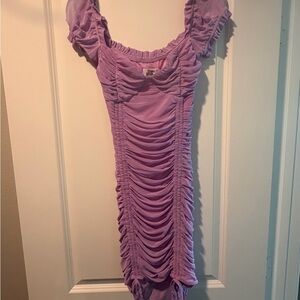 Tiger Mist Lavender Ruched Dress